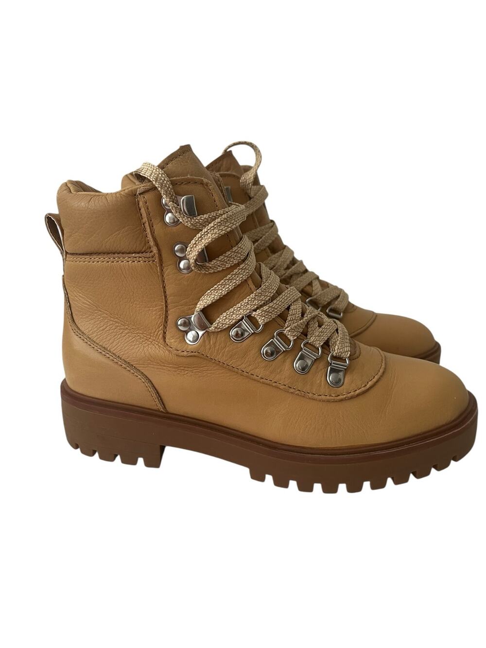 J. Crew Lightweight Leather Nordic Hiking Boots Size 8